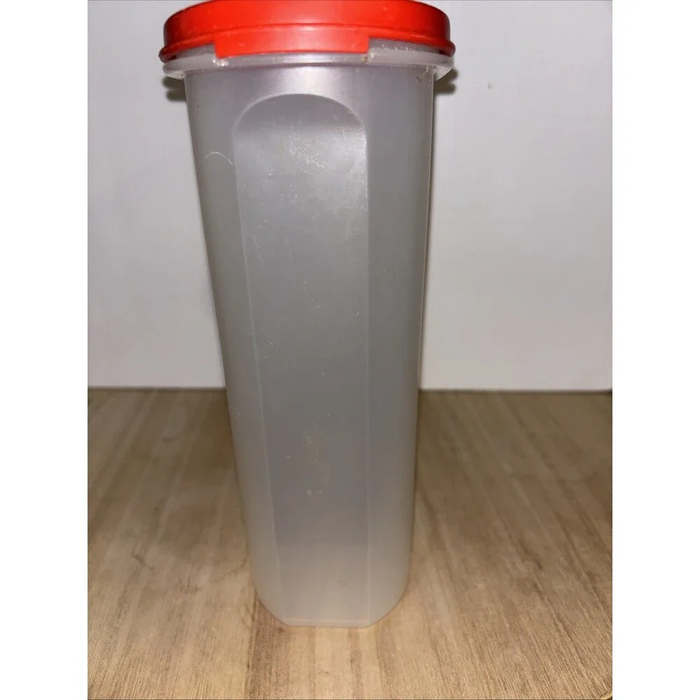Vintage Tupperware Modular Mates Container 9 3/4 Cups 2.3L With Red Lid